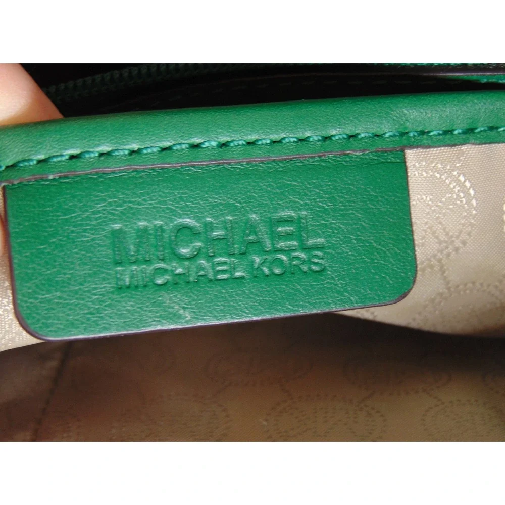 Michael Kors Hamilton Satchel Green Gold‎ Hardware 30F4GHXS3L Crossbody Bag